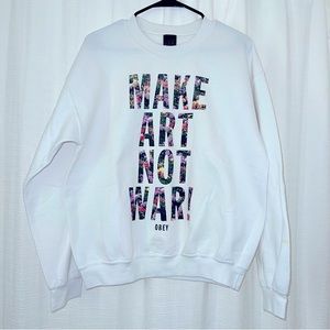 Obey make art not war crewneck